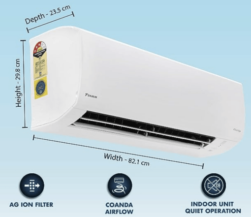 Daikin 1 Ton 3 Star Dust Filter Split System AC (Copper, Inverter, 2020, ATKL35TV16, White) - Image 3